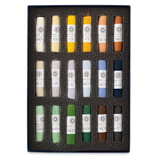 Unison Handmade Pastel Set - Landscape Colors, Set of 18, Full Stick