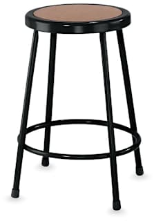 National Public Seating Corp. Fixed Height Stool - 24", without Backrest, Black