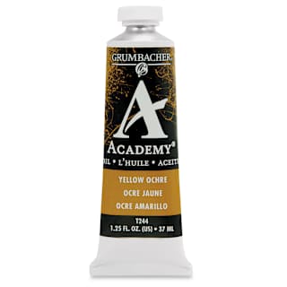 Grumbacher Academy Oil Color - Yellow Ochre, 37 ml tube