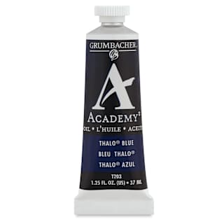 Grumbacher Academy Oil Color - Thalo Blue, 37 ml tube