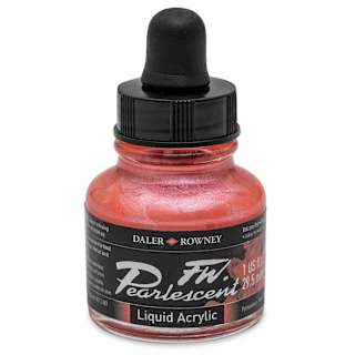 Daler-Rowney FW Acrylic Pearlescent Liquid Acrylic Artist's Ink - 1 oz, Volcano Red