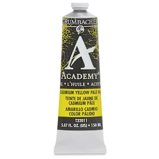 Grumbacher Academy Oil Color - Cadmium Yellow Pale Hue, 150 ml tube