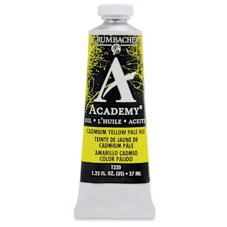 Grumbacher Academy Oil Color - Cadmium Yellow Pale Hue, 37 ml tube