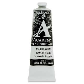 Grumbacher Academy Oil Color - Titanium White, 150 ml tube