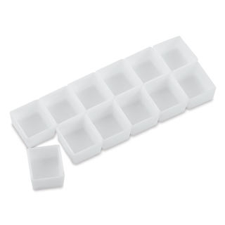 Blick Empty Watercolor Half Pans, Pkg of 12
