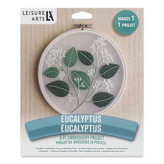 Leisure Arts Organza Embroidery Kit - Eucalyptus