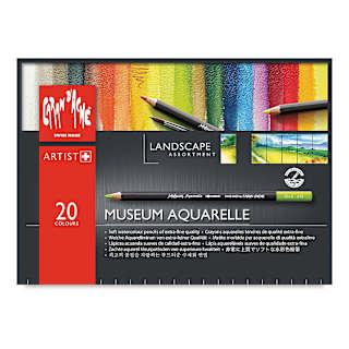 Caran D'Ache Museum Aquarelle Pencil Set - Set of 20, Landscape Colors