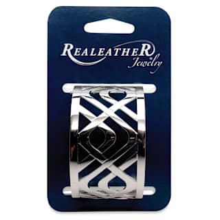 Realeather Filigree Bracelet - Chrome Catinia, 1-1/2" Wide