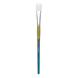 Princeton Snap! White Taklon Brush - Flat, Long Handle, Size 12