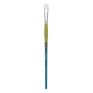 Princeton Snap! White Taklon Brush - Bright, Long Handle, Size 8