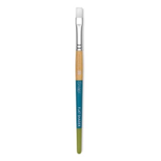 Princeton Snap! White Taklon Brush - Flat Shader, Short Handle, Size 10