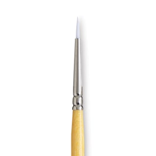 Princeton Snap! White Taklon Brush - Round, Short Handle, Size 0