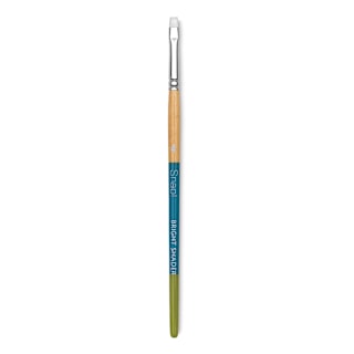Princeton Snap! White Taklon Brush - Bright Shader, Short Handle, Size 4