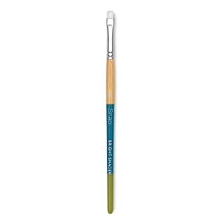 Princeton Snap! White Taklon Brush - Bright Shader, Short Handle, Size 6