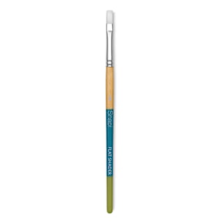 Princeton Snap! White Taklon Brush - Flat Shader, Short Handle, Size 6