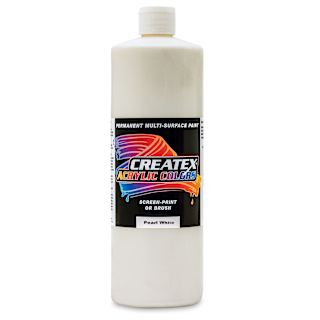 Createx Acrylics - Pearlescent White, Quart