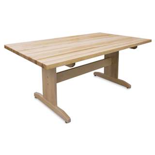 Hann Art Table - 72'' L x 42'' W x 30'' H, Squared Corners, 1.75" Maple Top