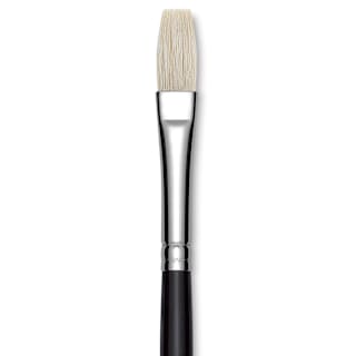 Utrecht Natural Chungking Pure Bristle Brush - Flat, Size 6, Long Handle