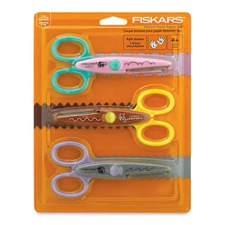 Fiskars Kidzors Paper Edgers - Zoo Animals, Pkg of 3