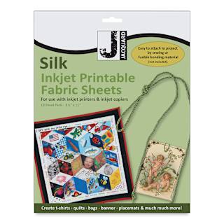 Jacquard Inkjet Fabric - 8-1/2" x 11", Silk, Pkg of 10