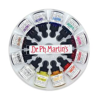 Dr. Ph. Martin's Hydrus Fine Art Liquid Watercolors - Set 1, 12 Assorted colors, 1 oz Bottles