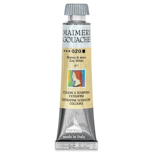 Maimeri Artist Gouache - Zinc White, 20 ml tube