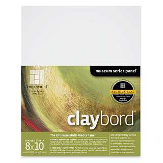 Ampersand Claybord - 8" x 10", 2" Deep Cradled