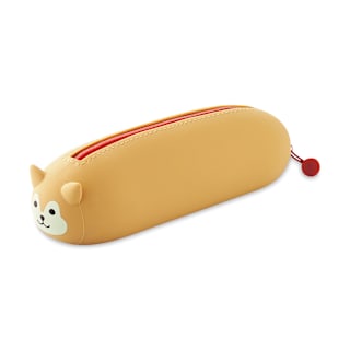 PuniLabo Lying Down Zipper Pouch - Shiba Dog