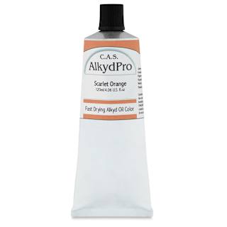 CAS AlkydPro Fast-Drying Alkyd Oil Color - Scarlet Orange, 120 ml tube