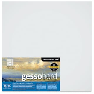 Ampersand Gessobord - 16" x 16", 1-1/2" Cradled