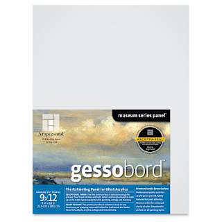 Ampersand Gessobord - 9" x 12", 1-1/2" Cradled