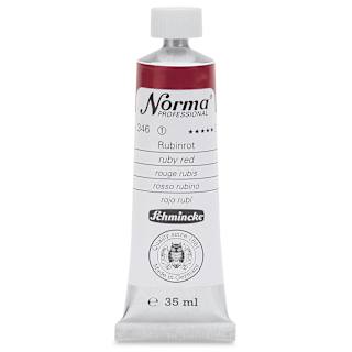 Schmincke Norma Professional Oil Paint - Ruby Red, 35 ml, Tube