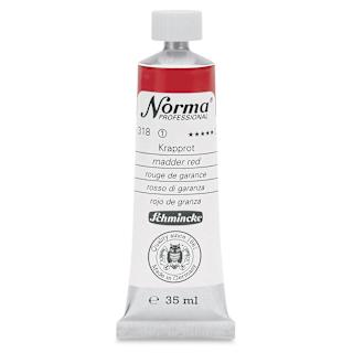 Schmincke Norma Professional Oil Paint - Madder Red, 35 ml, Tube