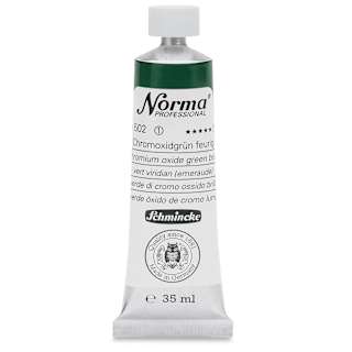 Schmincke Norma Professional Oil Paint - Chromium Oxide Green Brilliant, 35 ml, Tube