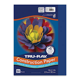 Pacon Tru-Ray Construction Paper - 9" x 12", Royal Blue, 50 Sheets