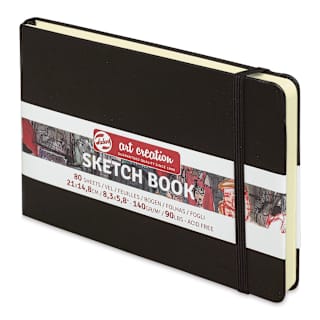 Talens Art Creations Sketchbook - Black, 5.8" x 8.3", Landscape