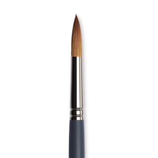 Winsor & Newton Professional Watercolor Synthetic Sable Brush - Round, Size 12, Short Handle