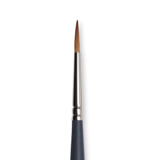 Winsor & Newton Professional Watercolor Synthetic Sable Brush - Round, Size 4, Short Handle