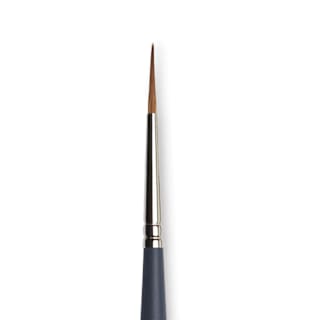 Winsor & Newton Professional Watercolor Synthetic Sable Brush - Pointed Round, Size 2, Short Handle