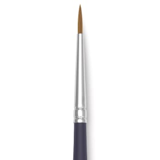 Winsor & Newton Artists' Kolinsky Sable Watercolor Brush - Round, Short Handle, Size 1