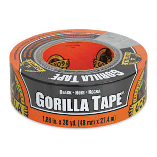 Gorilla Tape - 1.88" x 30 yd, Black, Roll