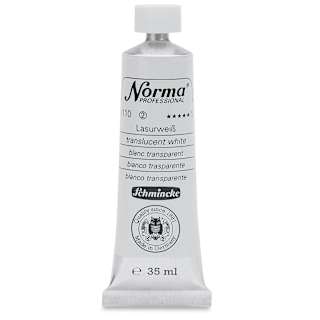 Schmincke Norma Professional Oil Paint - Translucent White, 35 ml, Tube