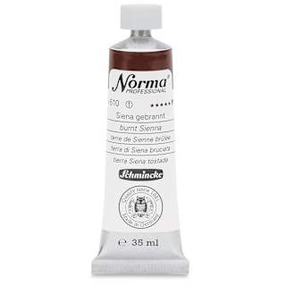 Schmincke Norma Professional Oil Paint - Burnt Sienna, 35 ml, Tube