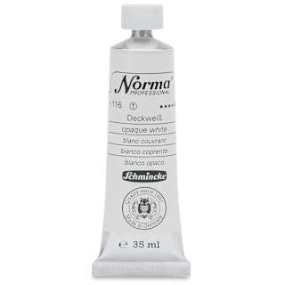 Schmincke Norma Professional Oil Paint - Opaque White, 35 ml, Tube