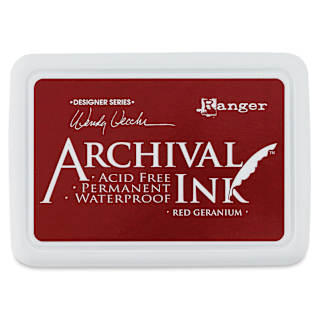 Ranger Archival Ink Pad - Red Geranium