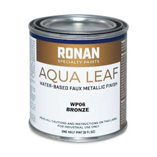 Ronan Aqua Leaf Water-Based Faux Metallic Color - Bronze, 1/2 Pint