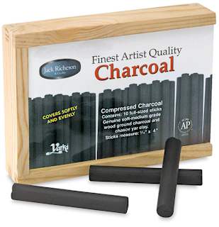 Richeson Compressed Charcoal - Box of 10