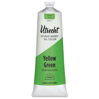 Utrecht Studio Series Oil Paint - Yellow Green, 200 ml tube