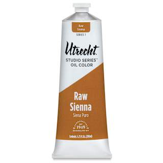 Utrecht Studio Series Oil Paint - Raw Sienna, 200 ml tube