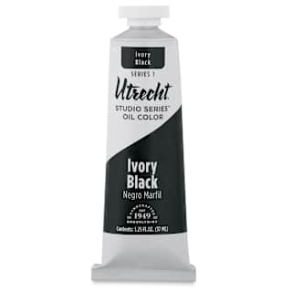 Utrecht Studio Series Oil Paint - Ivory Black, 37 ml, Tube